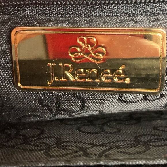 J. RENEE’ Women’s Studded Crossbody Black Suede 4.75X13 - Picture 7 of 10